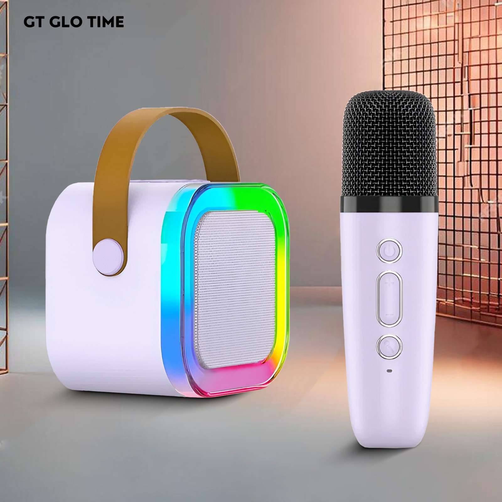     			GT GLOTIME Bluetooth Speaker 10 W Bluetooth Speaker Bluetooth V 5.1 with USB,LED lights Torch,3D Bass Playback Time 6 hrs White