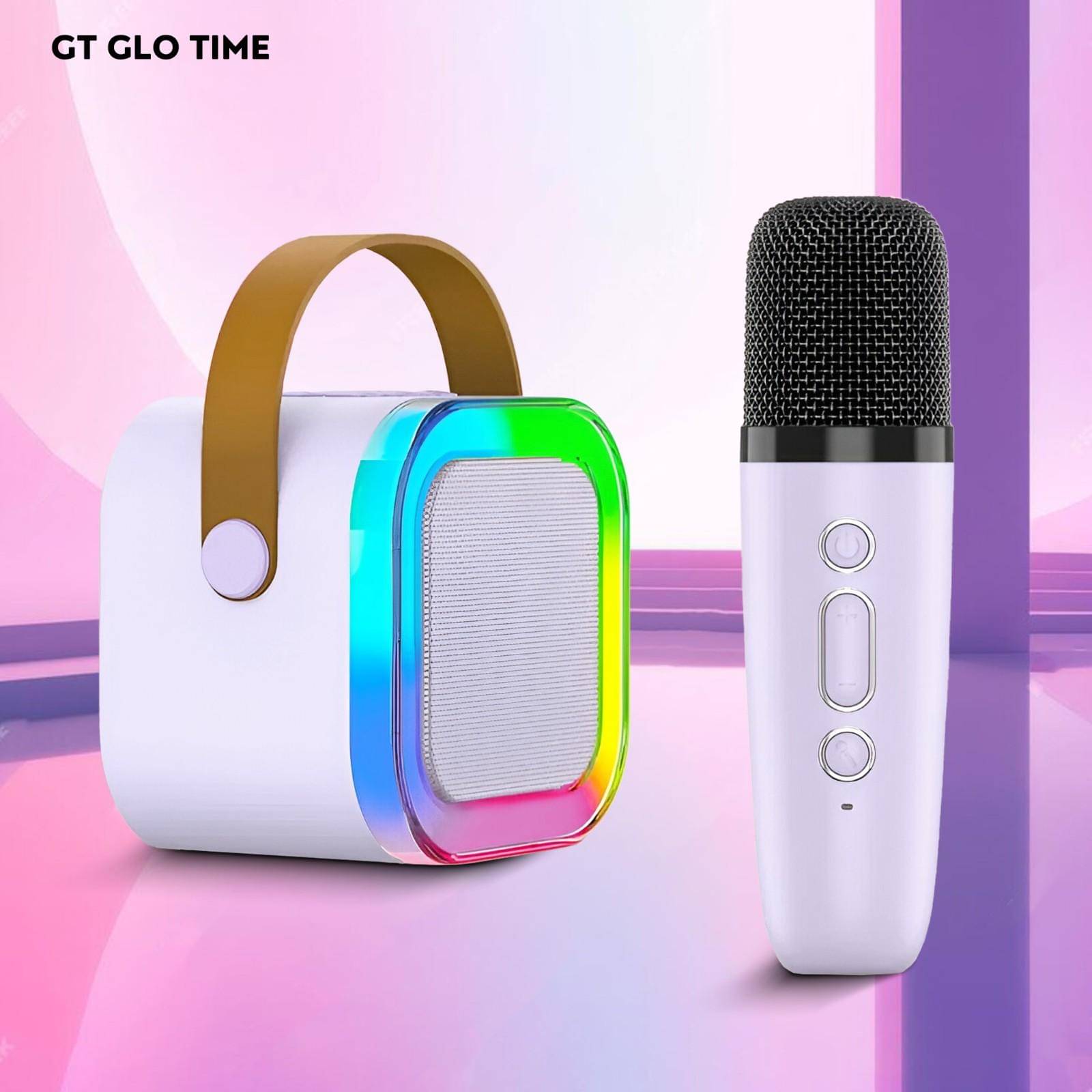     			GT GLOTIME Bluetooth Speaker 10 W Bluetooth Speaker Bluetooth V 5.1 with USB,LED lights Torch,3D Bass Playback Time 6 hrs White
