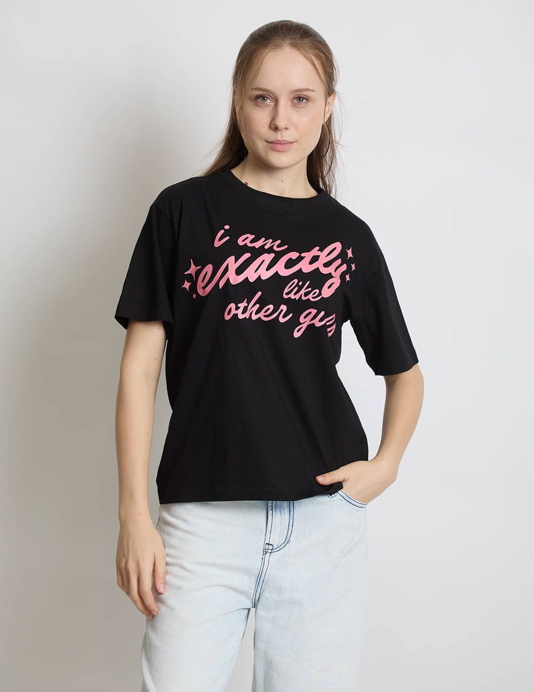 IVOC Women Cotton Printed Regular Fit Round Neck T-Shirt ( Black ) IVOC Women Cotton Printed Regular Fit Round Neck T-Shirt ( Black )