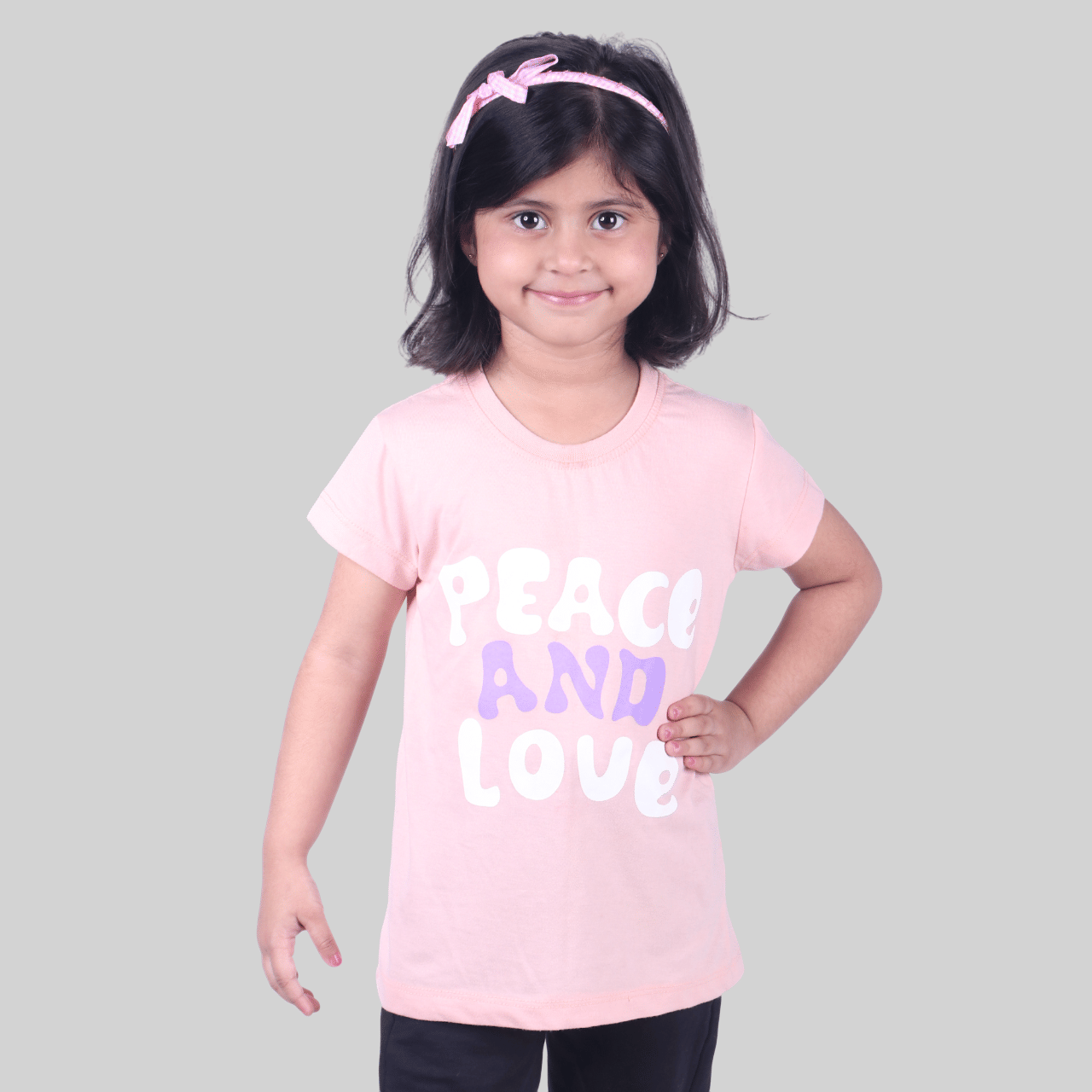     			Kidzee Kingdom Pack of 1 Girls Cotton T-Shirt ( Pink )