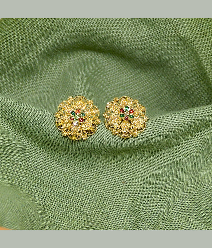 LUV FASHION Multi Color Stud Earrings ( Pack of 1 ) - Earrings | Buy online on ZillyBuy
