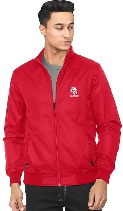 Leotude Polyester Men's Windcheater Jacket - Red ( Pack of 1 ) Leotude Polyester Men's Windcheater Jacket - Red ( Pack of 1 )
