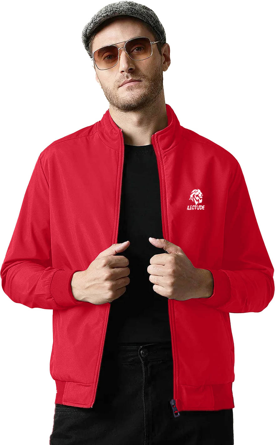 Leotude Polyester Men's Windcheater Jacket - Red ( Pack of 1 ) Leotude Polyester Men's Windcheater Jacket - Red ( Pack of 1 )