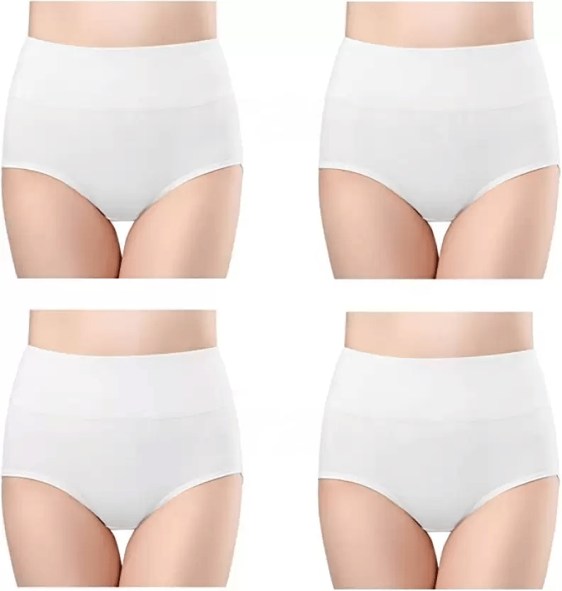 Louis Craft Pack of 4 Cotton Lycra Period Panty For Women ( Multicolor1 )