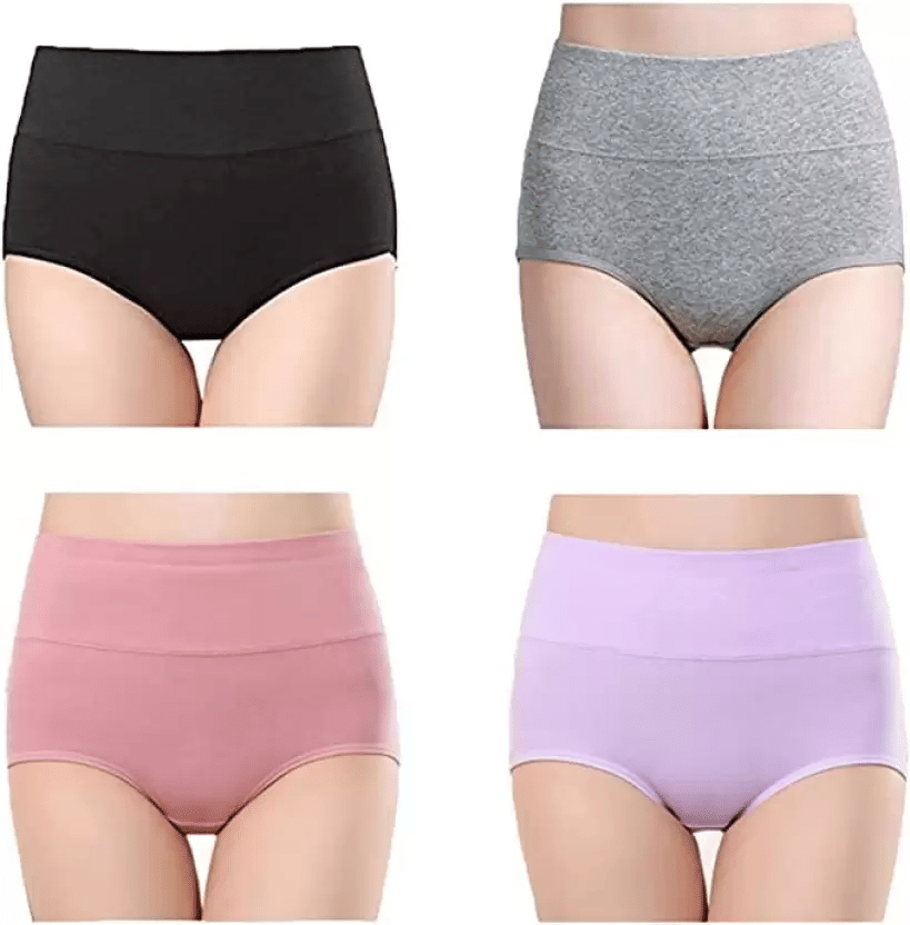 Louis Craft Pack of 4 Cotton Lycra Hipster For Women ( Multicolor )