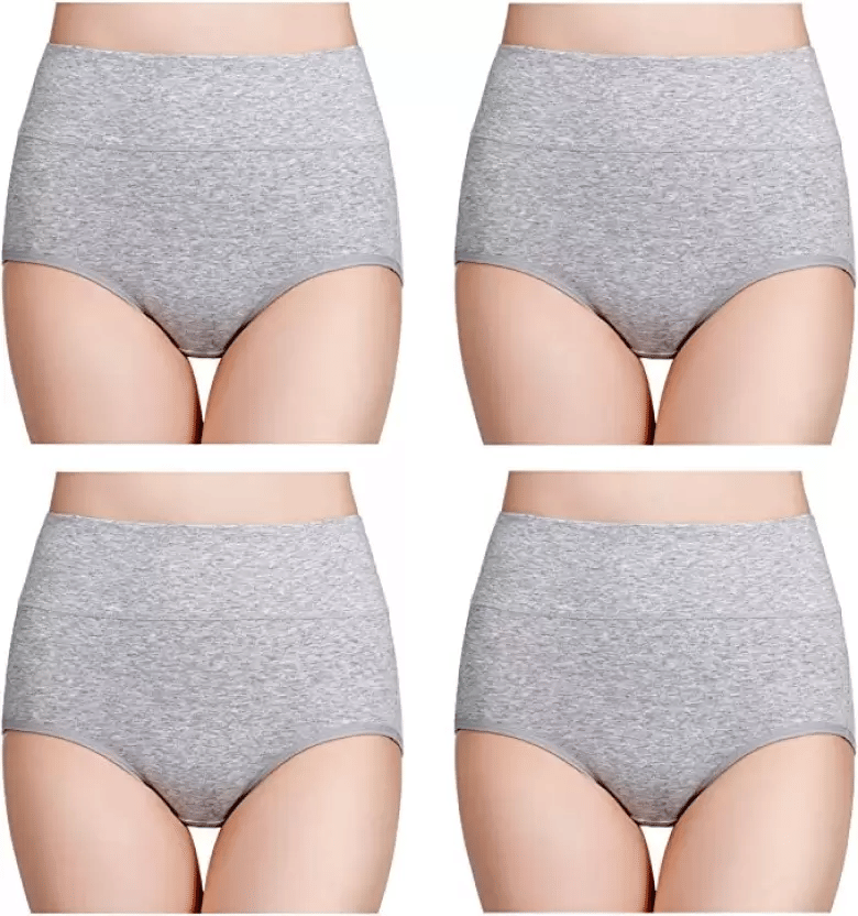 Louis Craft Pack of 4 Cotton Lycra Period Panty For Women ( Multicolor4 )