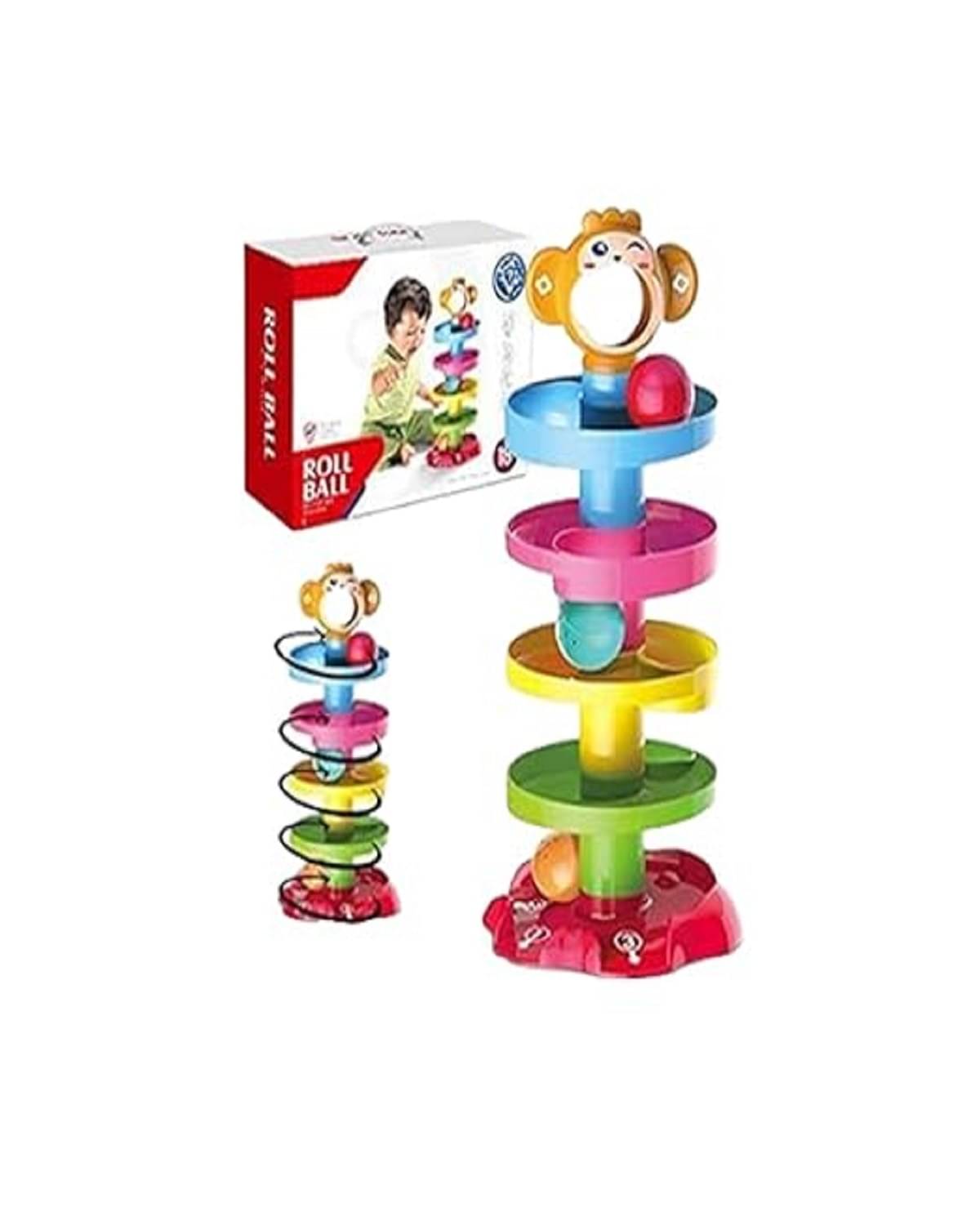 OLIFIN High Trusted | Rolling and Swirling Ramp Drop Toy for Kids | 5 Layers | 4 Balls. - (Multicolour) (Pack of 1) OLIFIN High Trusted | Rolling and Swirling Ramp Drop Toy for Kids | 5 Layers | 4 Balls. - (Multicolour) (Pack of 1)