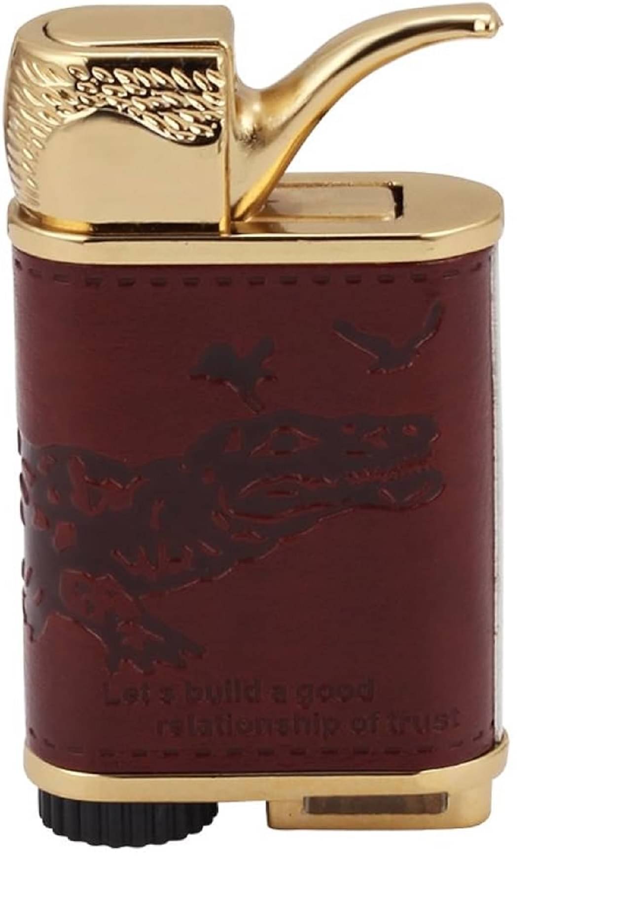     			PAAVI Red Brass Cigarette Lighter ( Pack of 1 )