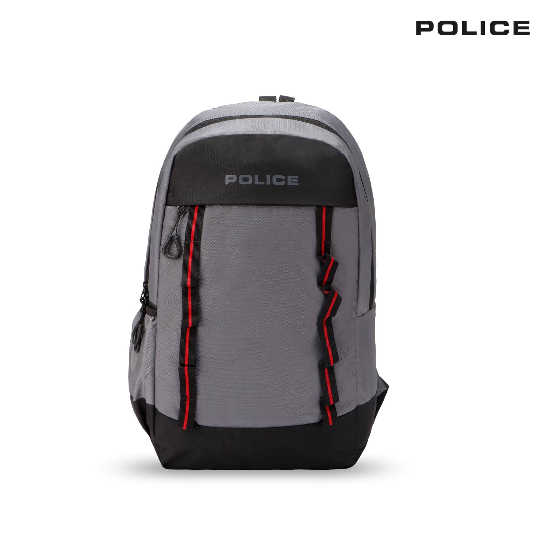     			POLICE. Light Grey Nylon Backpack ( 16 Ltrs )