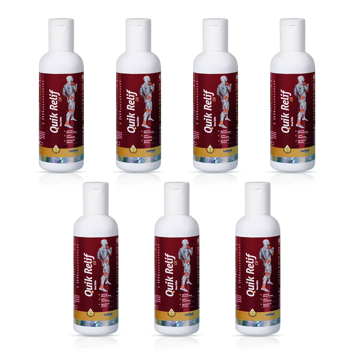 Quik Relif Herbal Ayurvedic Pain Relief Oil for Muscle & Joint Pain Relief 50ml ( Pack Of 7 )