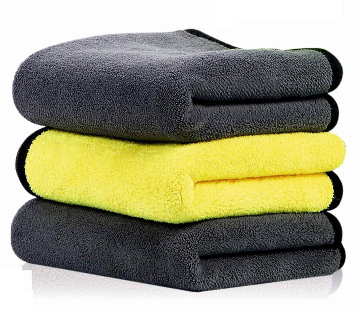 RIVERNEST Multicolor 500 GSM Microfiber Cloth For Automobile ( Pack of 2 )