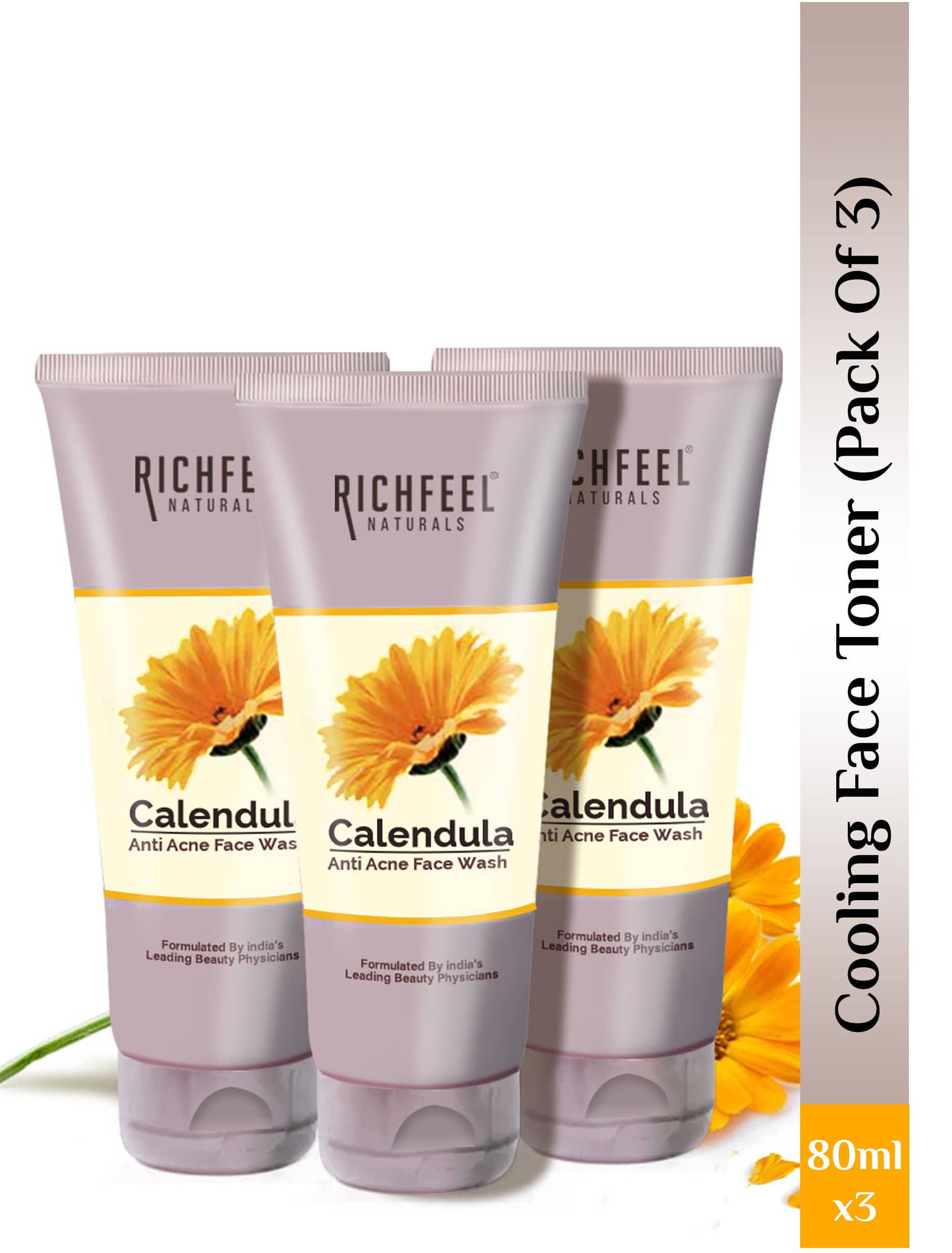 Richfeel - Acne or Blemishes Removal Face Wash For All Skin Type ( Pack of 3 )