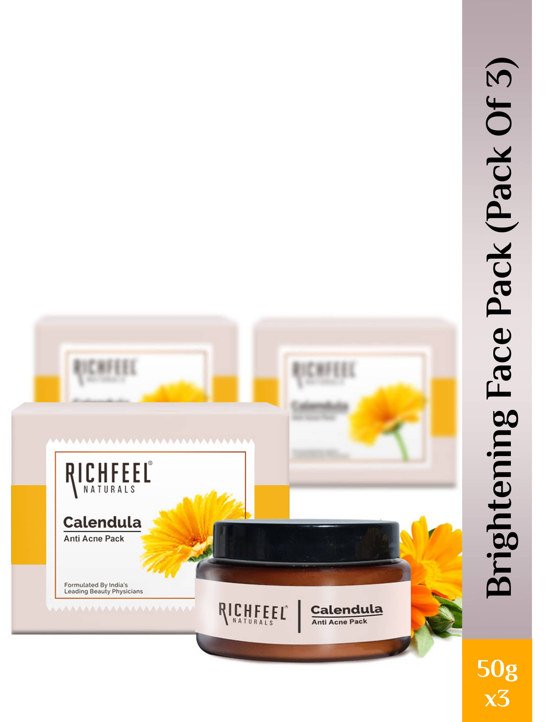 Richfeel Moisturizer All Skin Type Sandalwood ( 50gm(pack of 3) gm )