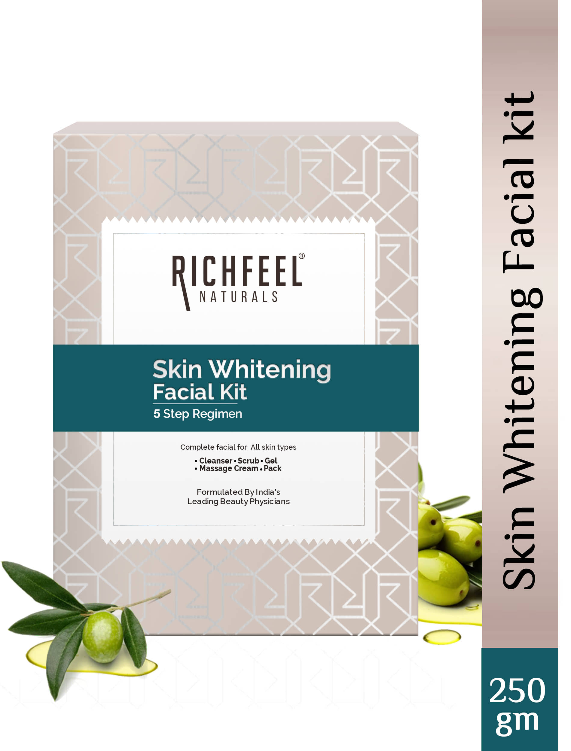 Richfeel Skin Whitening 1 Time Use Facial Kit For All Skin Type Silver 250 ( Pack of 1 )