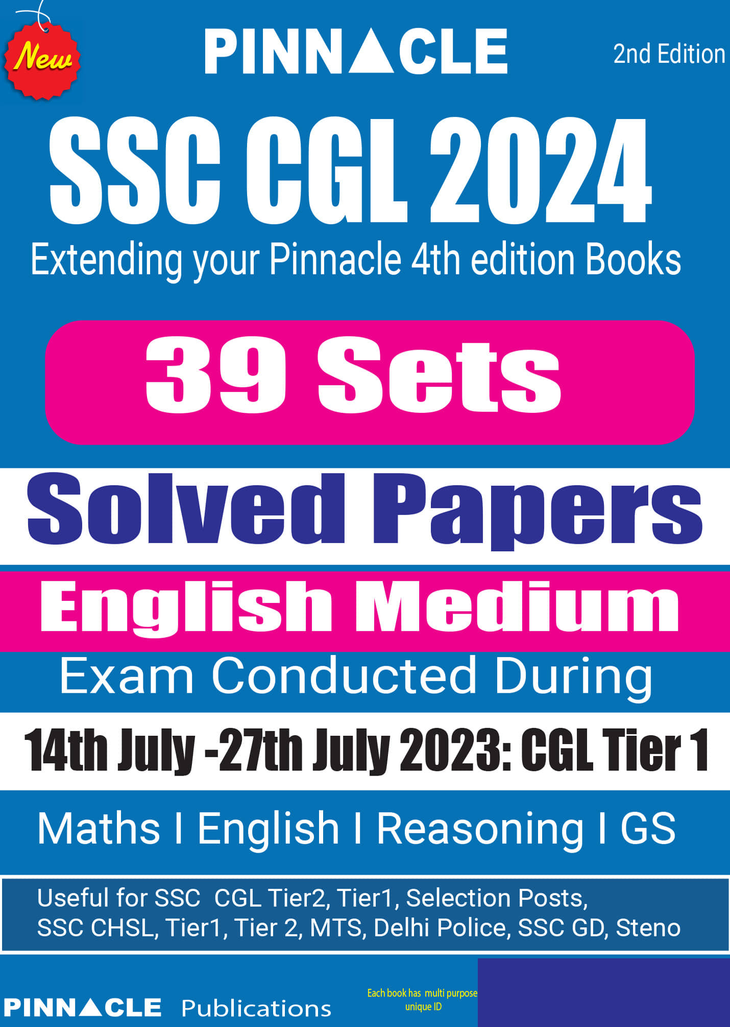 SSC CGL 2024: 39 TCS Sets Solved Papers English Medium