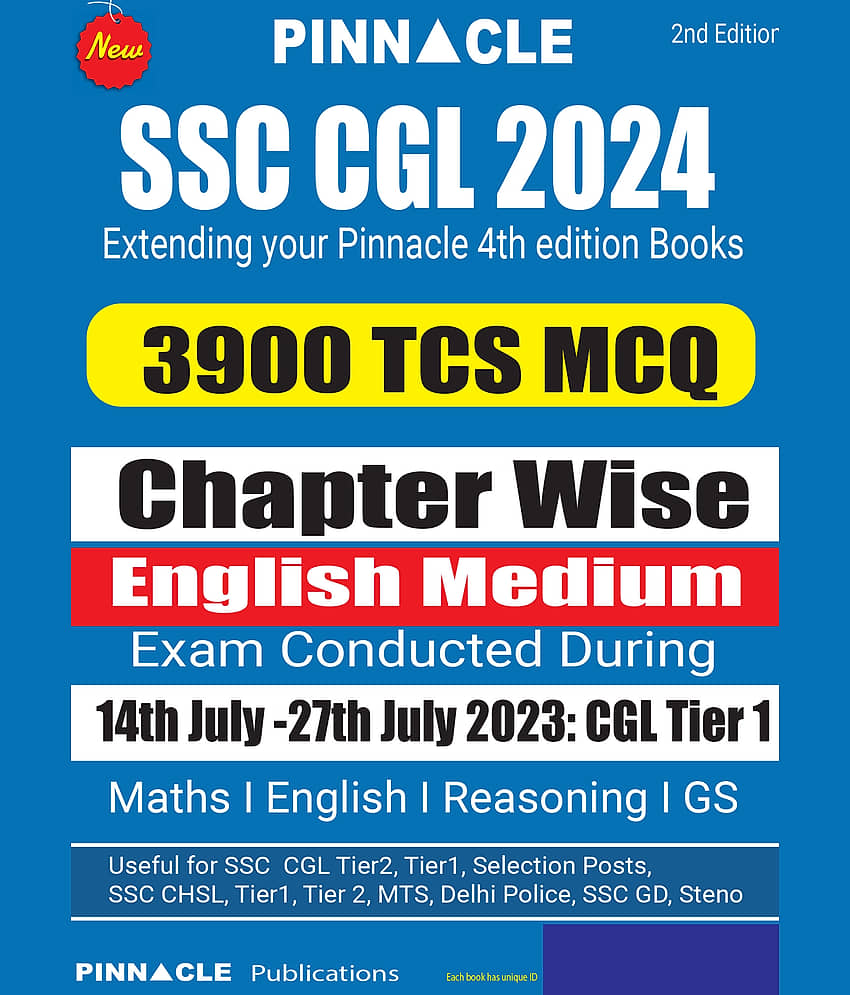 SSC CGL 2024: 3900 TCS MCQ Chapter Wise With Detailed Explanation English Medium