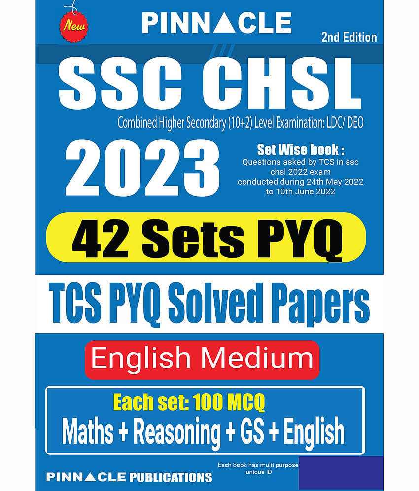 SSC CHSL (10+2) 2023: 42 Sets Solved Papers Asked By TCS - Detailed Explanation English Medium