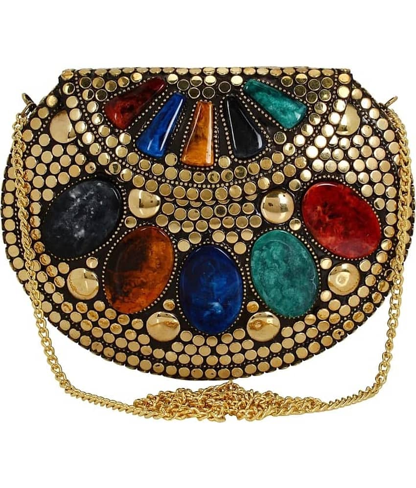 Shakuntla Vintage Gold Metal Crossbody - Handbags | Buy online on ZillyBuy