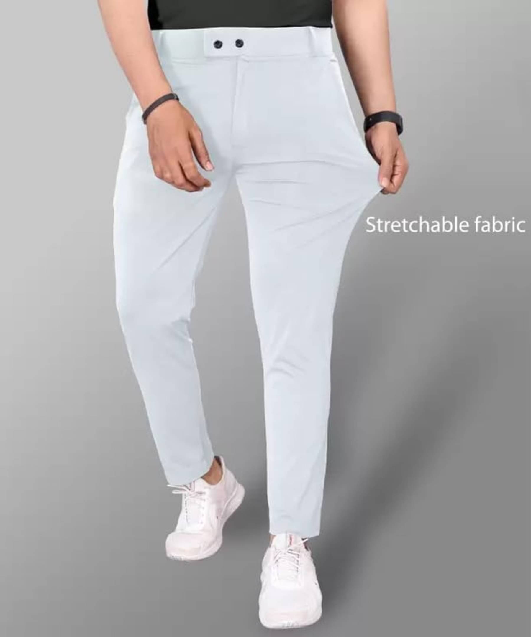     			Shine n Show Regular Flat Men's Formal Trouser - Light Grey ( Pack of 1 )