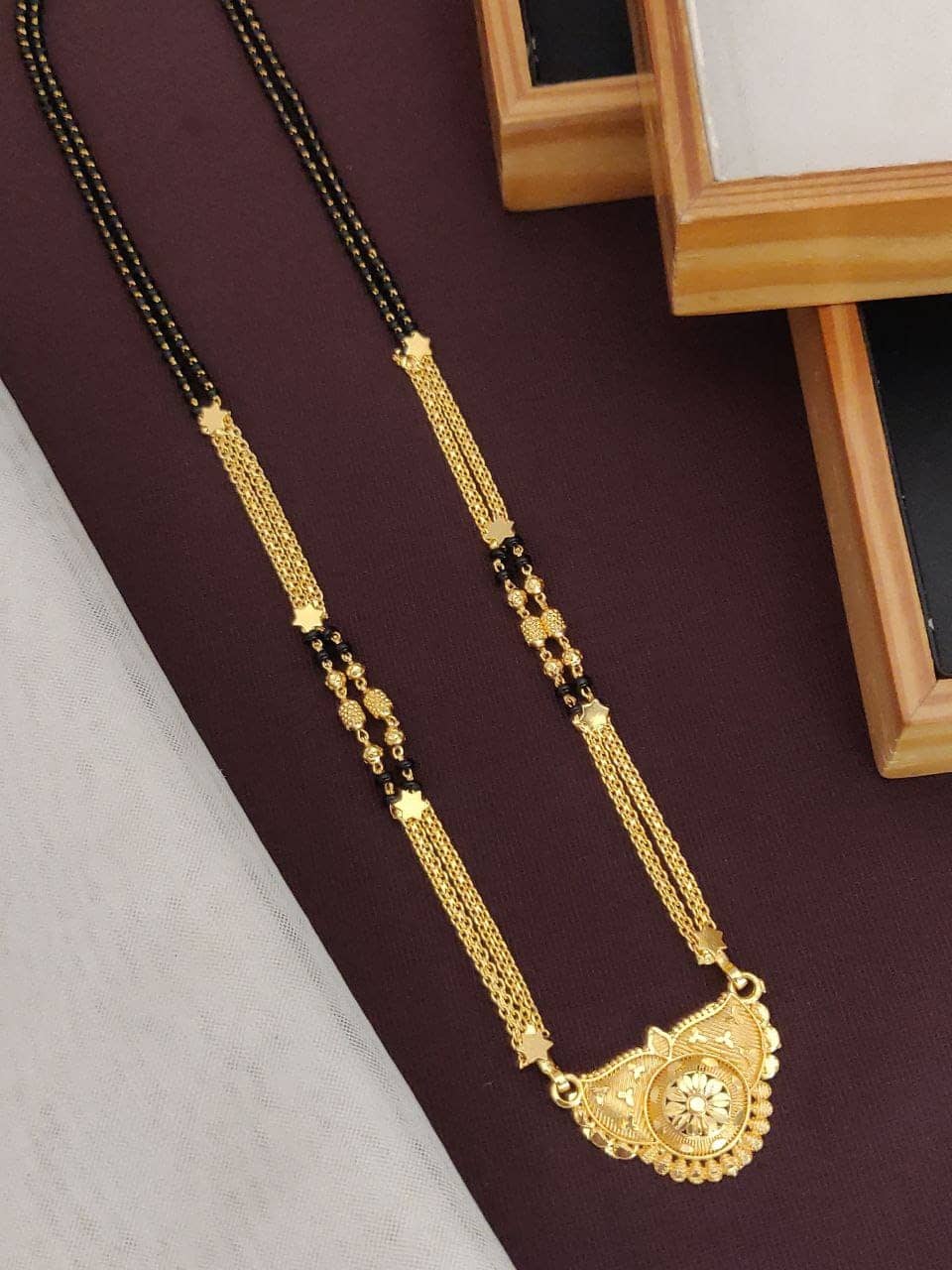 Shivay Fashion Golden Mangalsutra ( Pack of 1 )