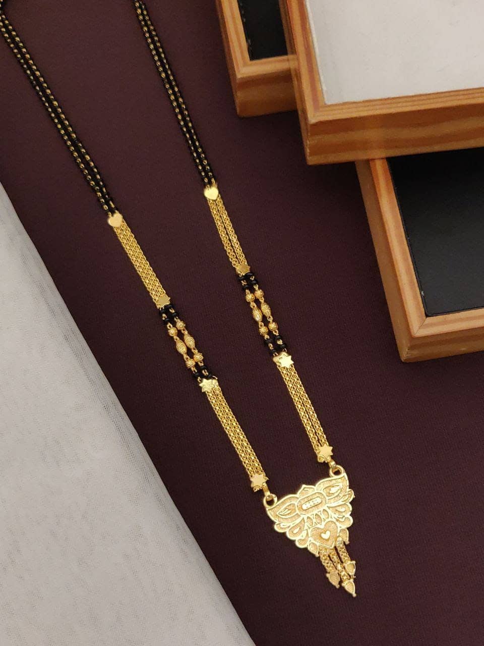Shivay Fashion Golden Mangalsutra ( Pack of 1 )