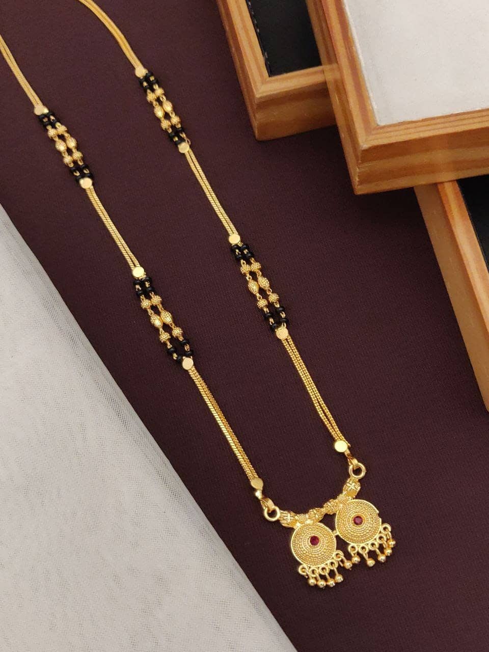 Shivay Fashion Golden Mangalsutra ( Pack of 1 )