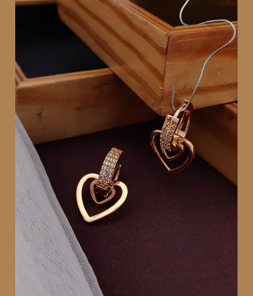 Shivay Fashion Rose Gold Jhumki Earrings ( Pack of 1 ) - Earrings | Buy online on ZillyBuy