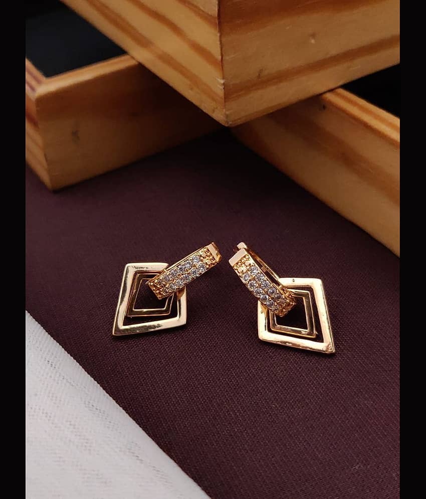 Shivay Fashion Rose Gold Jhumki Earrings ( Pack of 1 ) - Earrings | Buy online on ZillyBuy