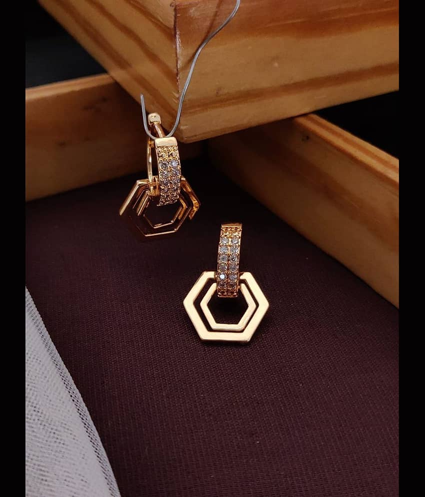 Shivay Fashion Rose Gold Jhumki Earrings ( Pack of 1 ) - Earrings | Buy online on ZillyBuy