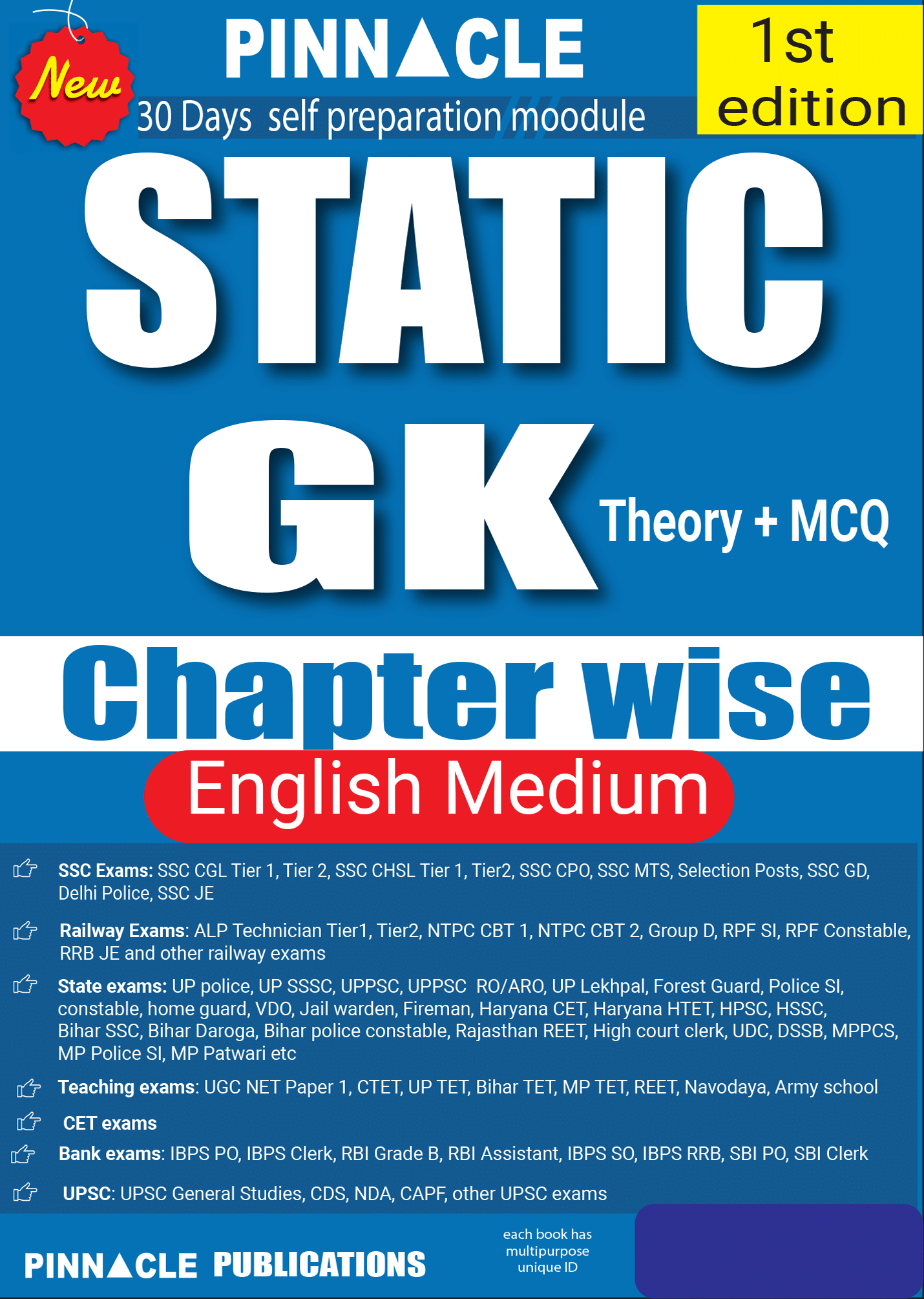     			Static GK (Theory + MCQ) chapter-wise | SSC | SSC CGL Tier(I / II) | MTS | English medium