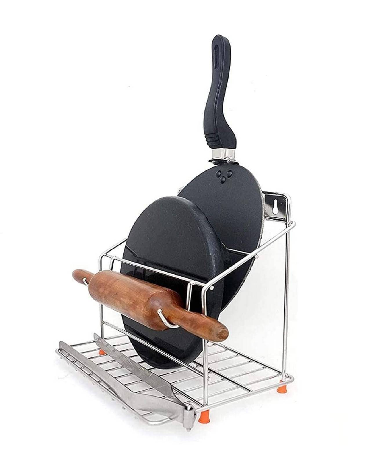     			Sushil Silver Stainless Steel Storage Racks ( Pack of 1 )