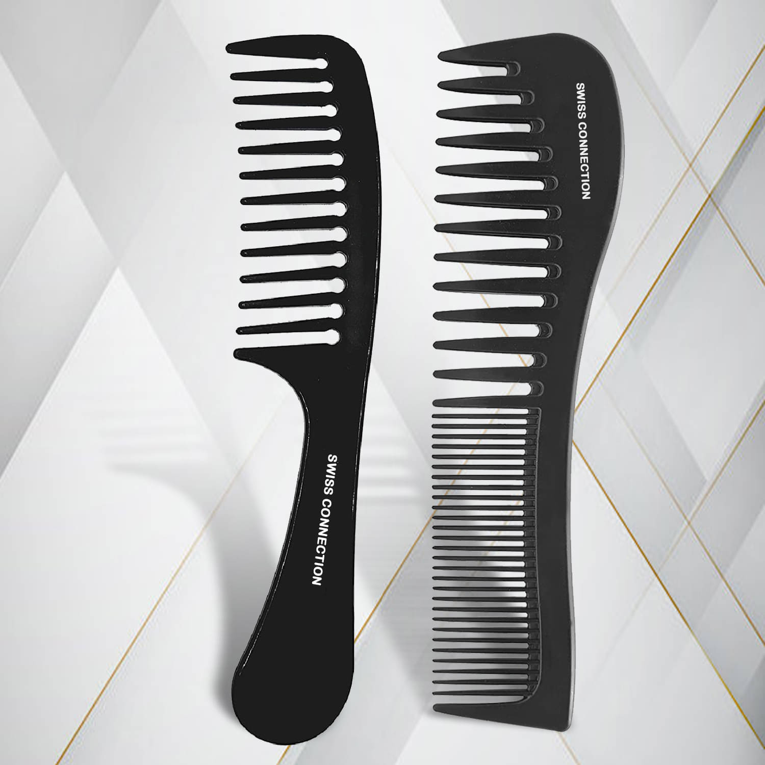 Swiss Connection Rattail Comb For All Hair Types ( Pack of 2 ) Swiss Connection Rattail Comb For All Hair Types ( Pack of 2 )