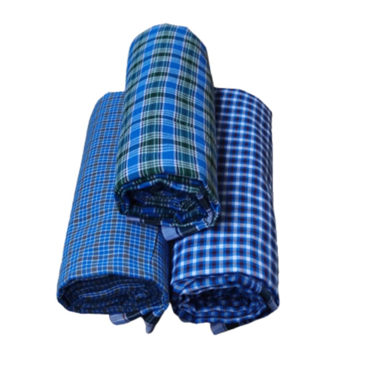 VUNNAVA Cotton Blend Men's Lungi Multicolor ( Pack of 3 )