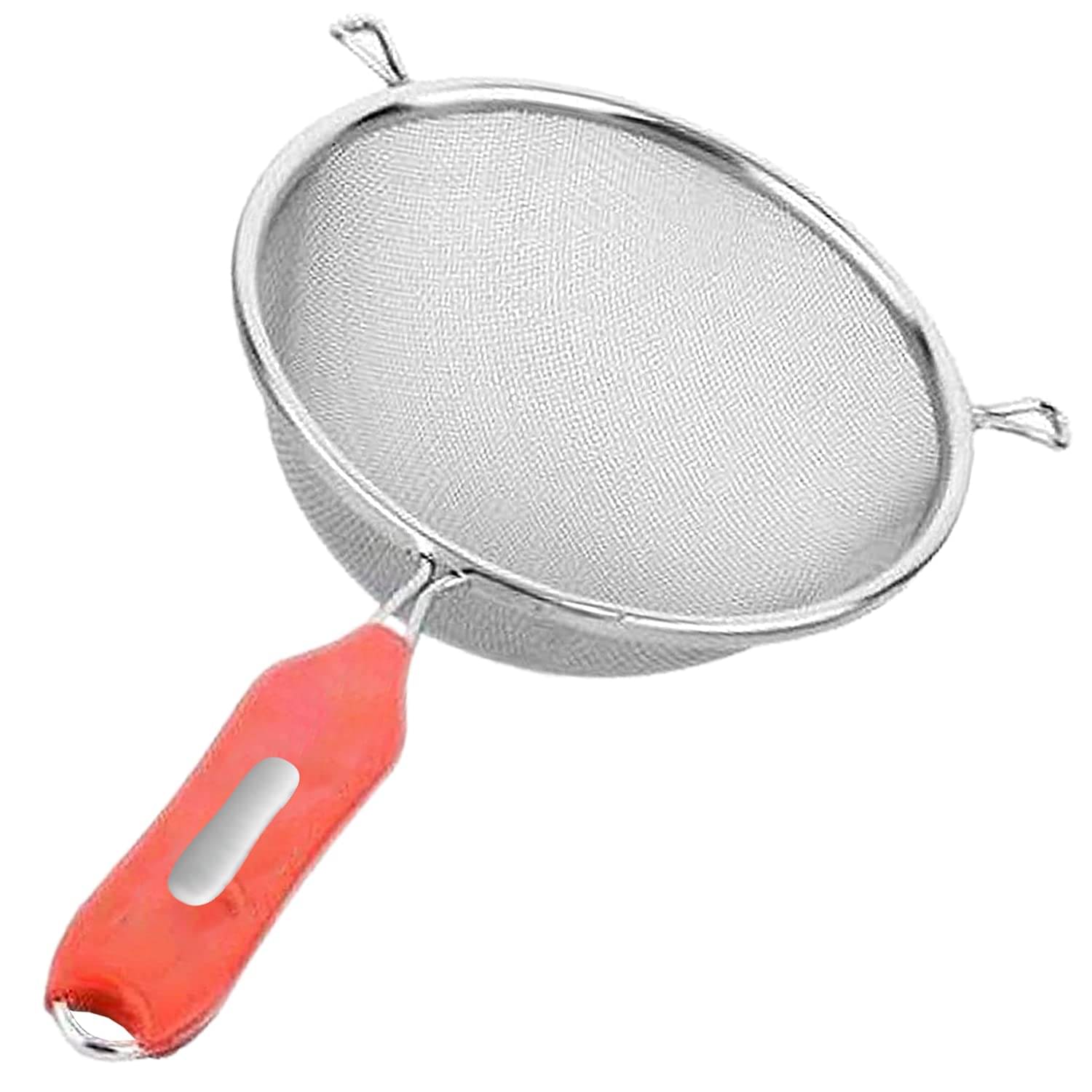     			WHITEIBIS Silver Steel Strainer ( Pack of 1 )
