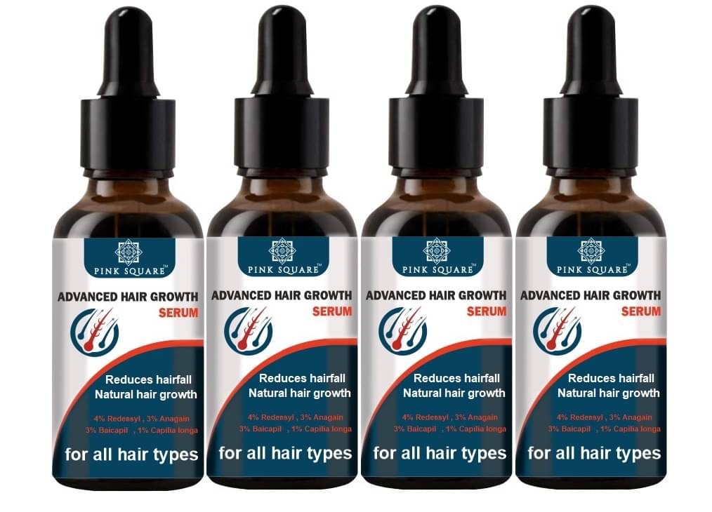 pink square Hair Serum Hair Serum 30 mL Pack of 4     			pink square Hair Serum Hair Serum 30 mL Pack of 4