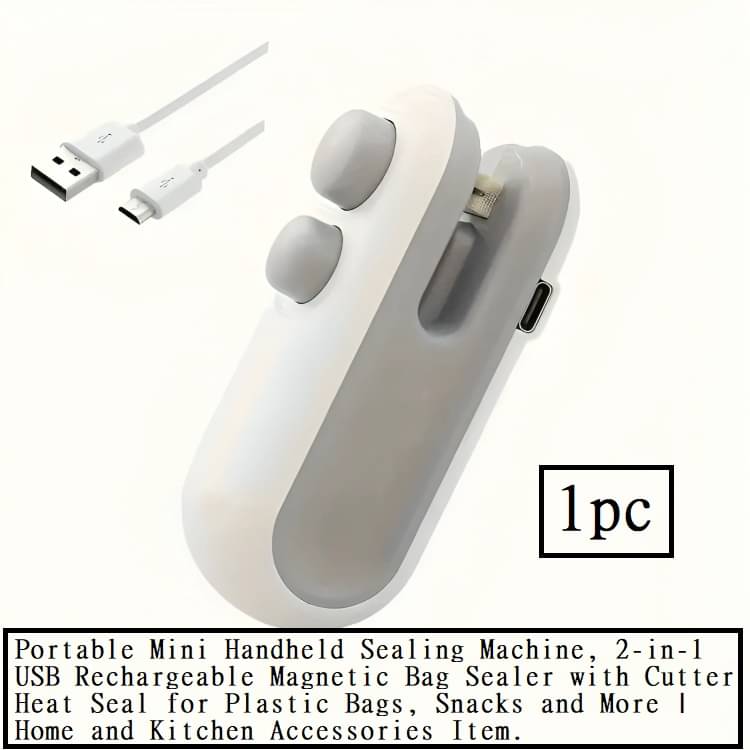     			purple dust Multicolor Plastic Portable usb Mini Bags Sealing Machine, (White) ( Set of 1 )