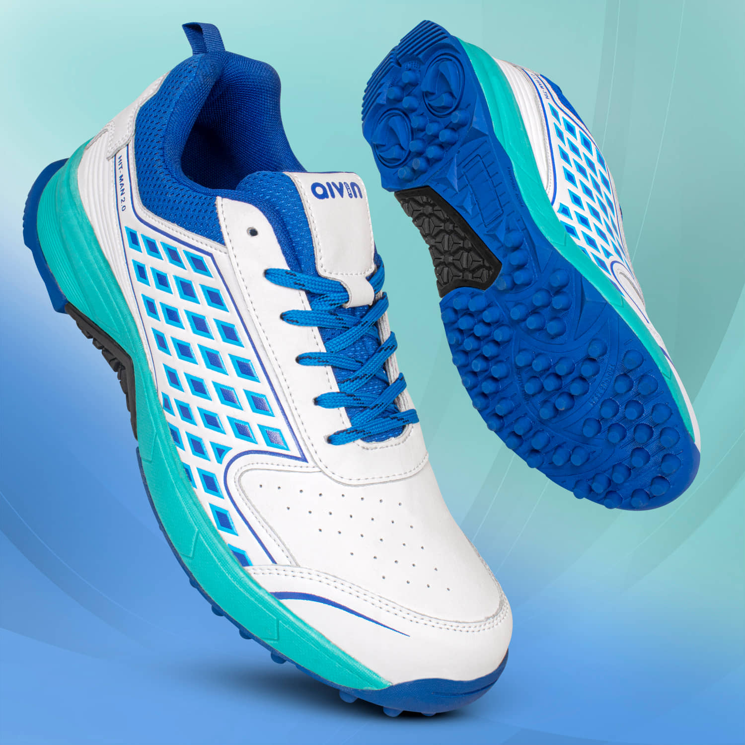 Aivin Hit-Man 2.0 Blue Cricket Shoes