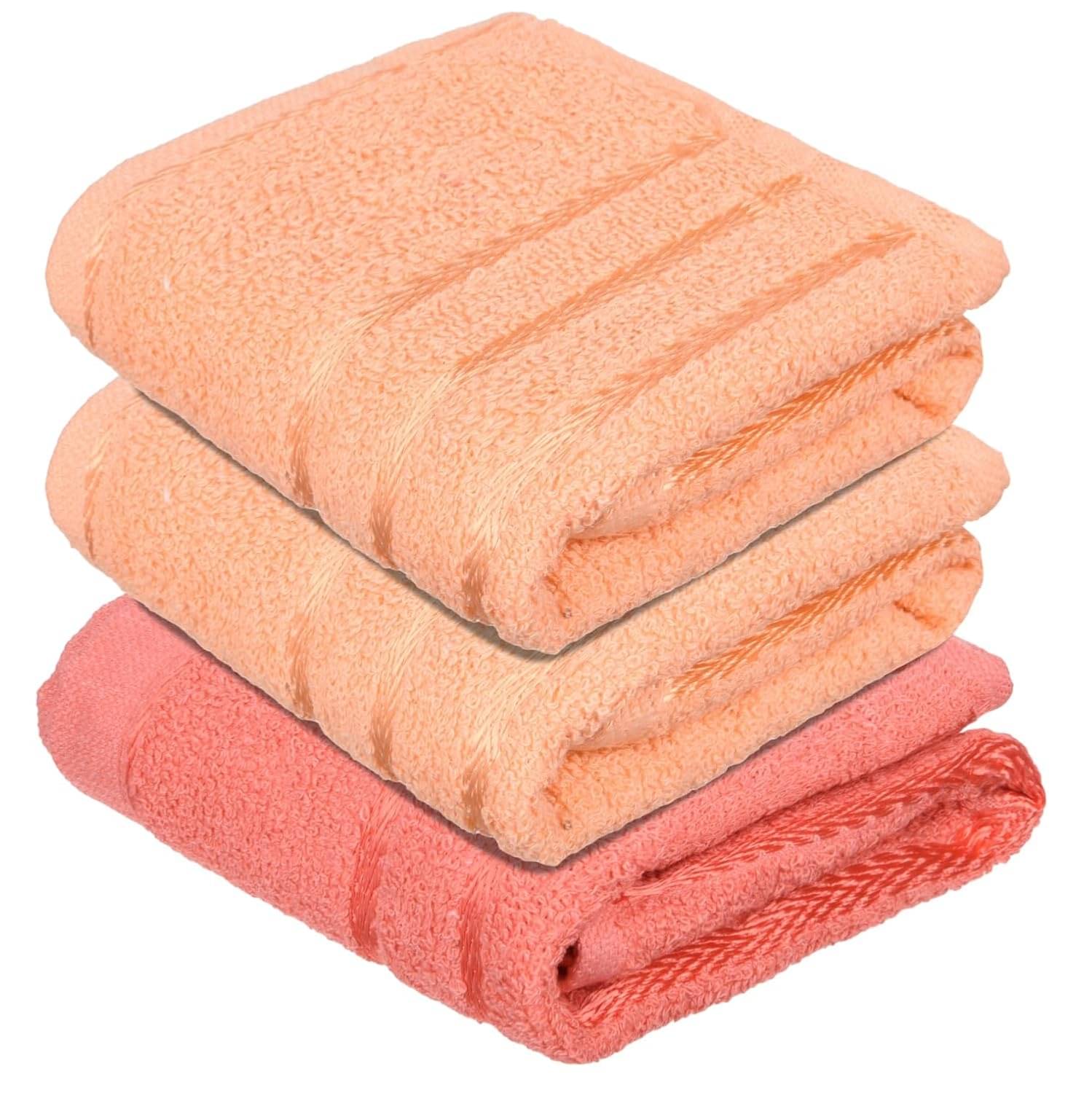 Ashruta Pack of 3 Cotton 351-400 -GSM Hand Towel ( Assorted ) Ashruta Pack of 3 Cotton 351-400 -GSM Hand Towel ( Assorted )