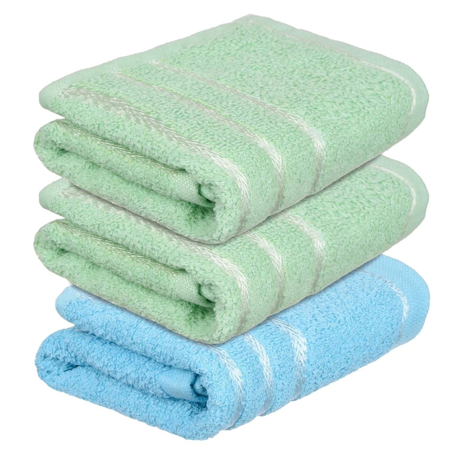     			Ashruta Pack of 3 Cotton 351-400 -GSM Hand Towel ( Assorted )