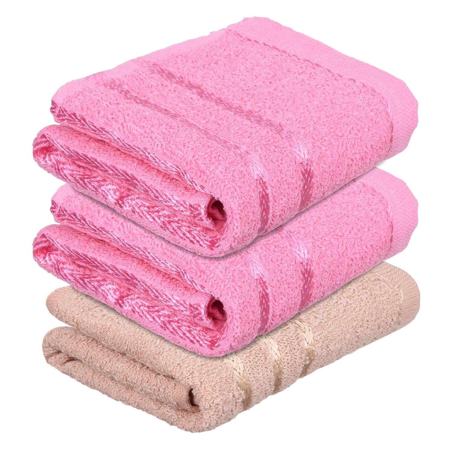     			Ashruta Pack of 3 Cotton 351-400 -GSM Hand Towel ( Assorted )