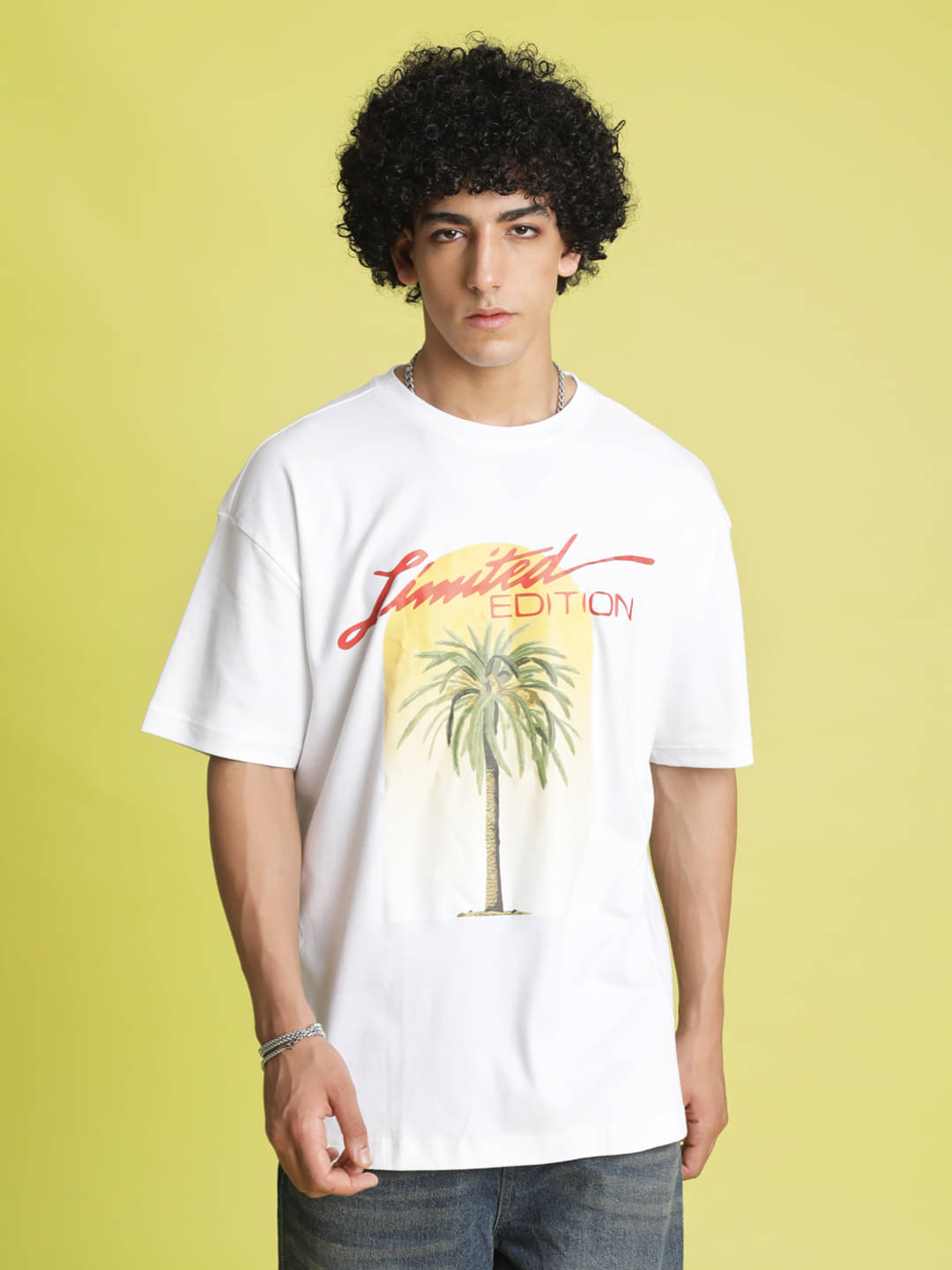     			Bene Kleed 100% Cotton Oversized Fit Printed Half Sleeves Men's Round T-Shirt - White ( Pack of 1 )