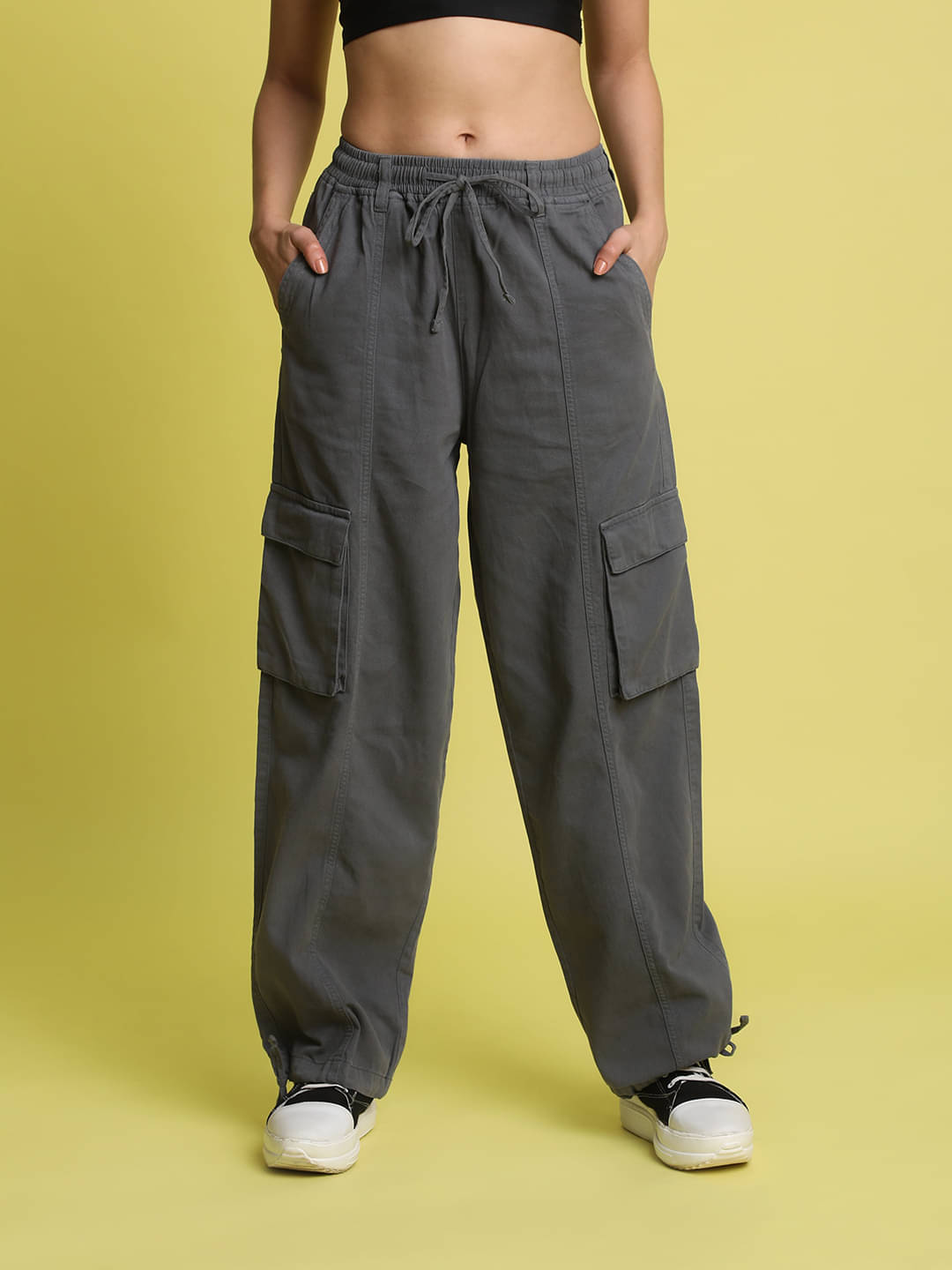 Bene Kleed Pack of 1 Cotton Loose Women's Cargo Pants ( Beige ) Bene Kleed Pack of 1 Cotton Loose Women's Cargo Pants ( Beige )