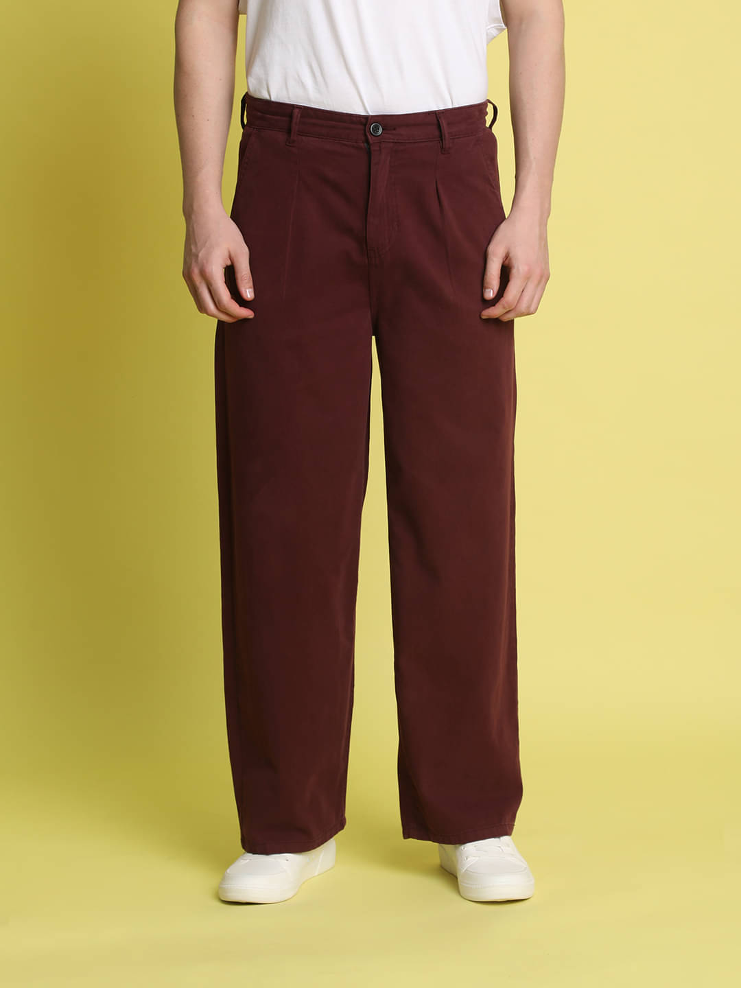     			Bene Kleed Regular Pleated Men's Chinos - Red ( Pack of 1 )