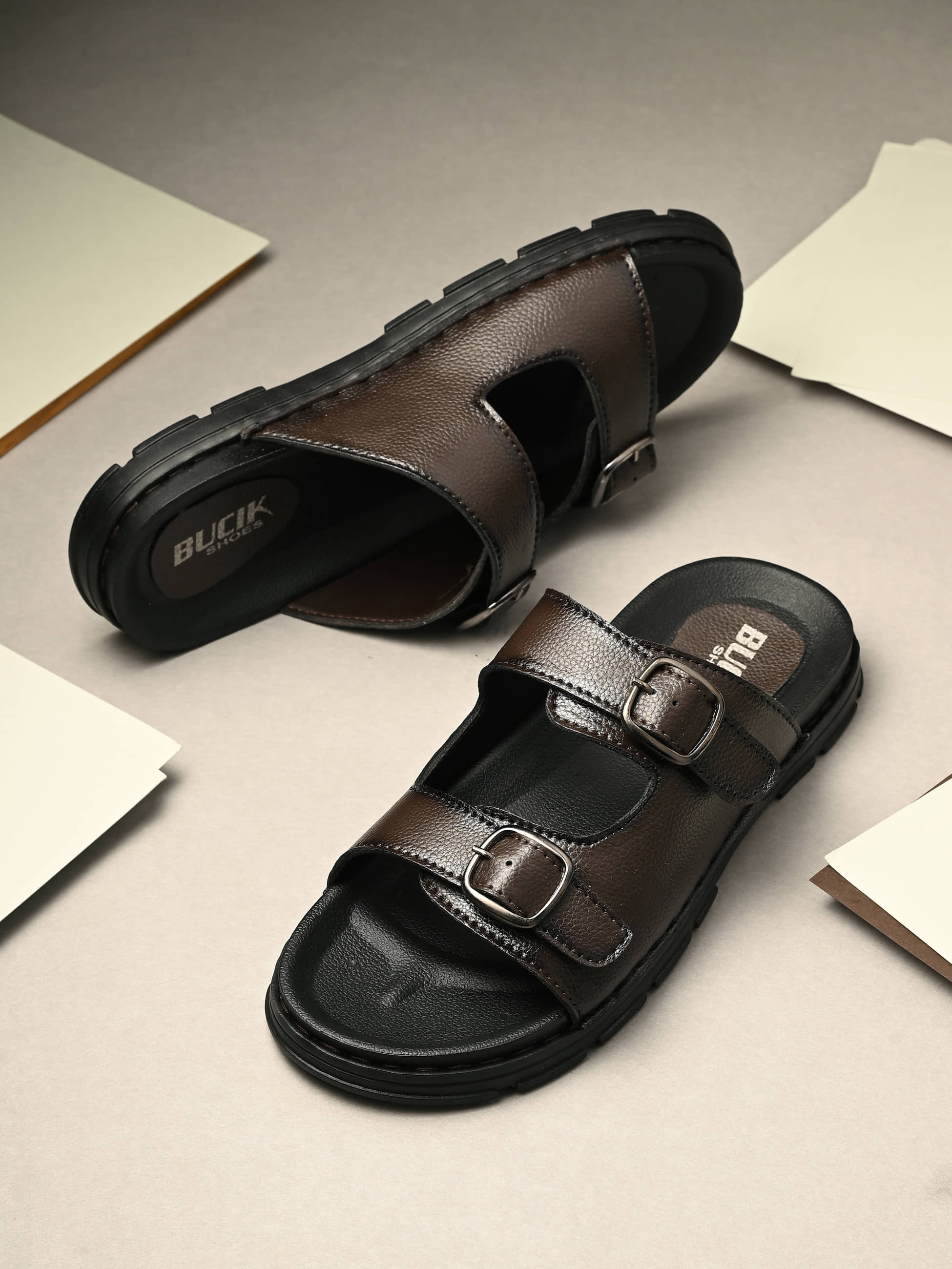Bucik Brown Men's Daily Slipper