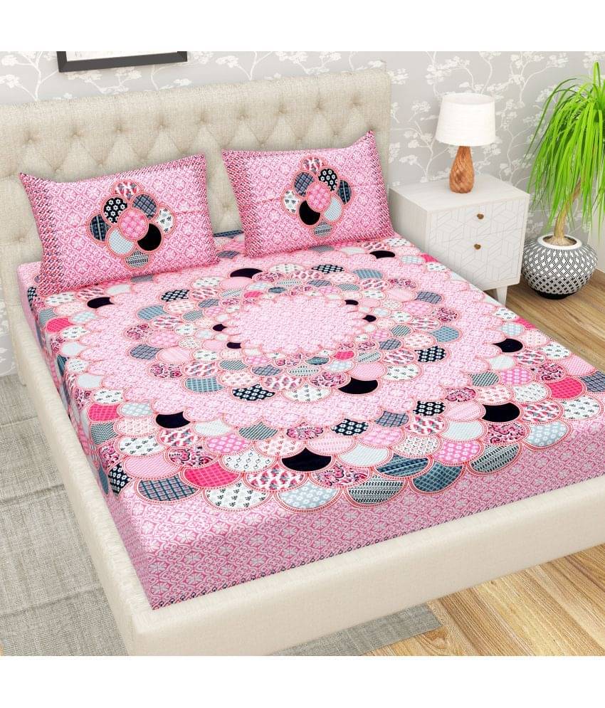 Cosito Cotton 1 Double Bedsheet with 2 Pillow Covers ( Pink )     			Cosito Cotton 1 Double Bedsheet with 2 Pillow Covers ( Pink )