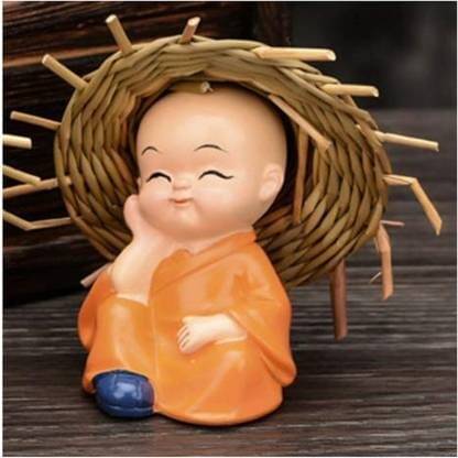 Fashion Bizz Baby Monk Hat Buddha Decorative Showpiece - 6 cm, Pack of 4 Fashion Bizz Baby Monk Hat Buddha Decorative Showpiece - 6 cm, Pack of 4