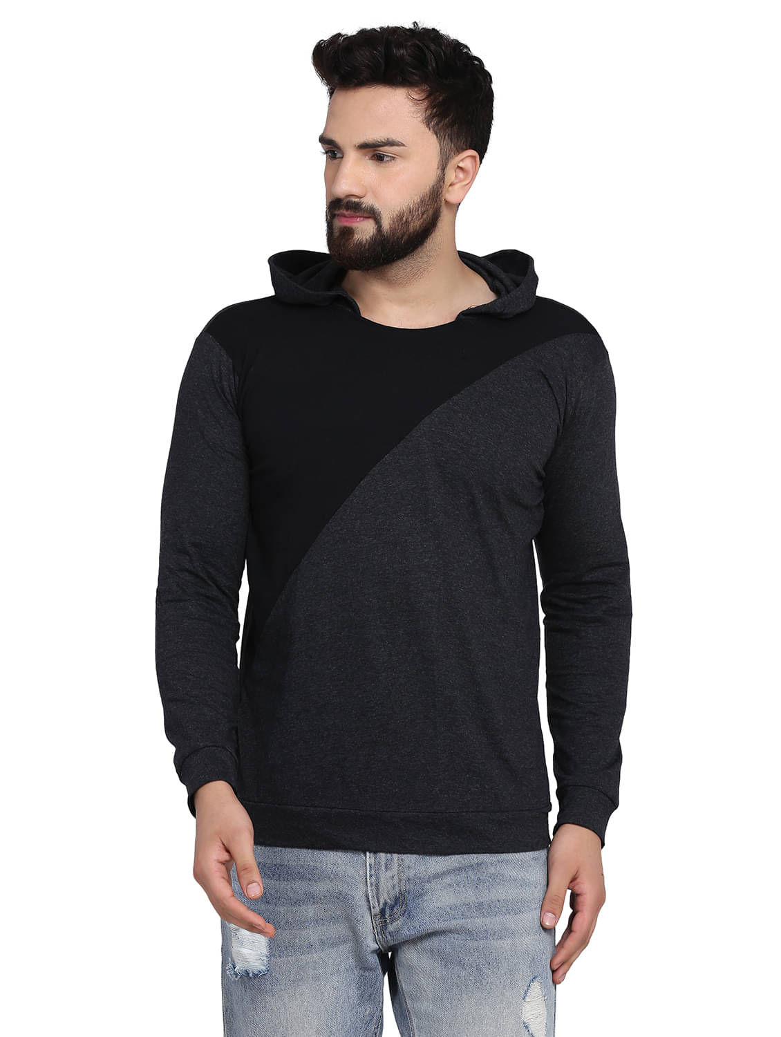 Galatea Cotton Blend Hooded Men's Sweatshirt - Grey ( Pack of 1 ) Galatea Cotton Blend Hooded Men's Sweatshirt - Grey ( Pack of 1 )