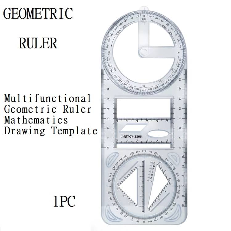     			Multifunctional Geometric Ruler Mathematics Drawing Template for Woodworking Style A'Home & Garden| Tools| Measuring & Layout Tools (Pack of 1 )
