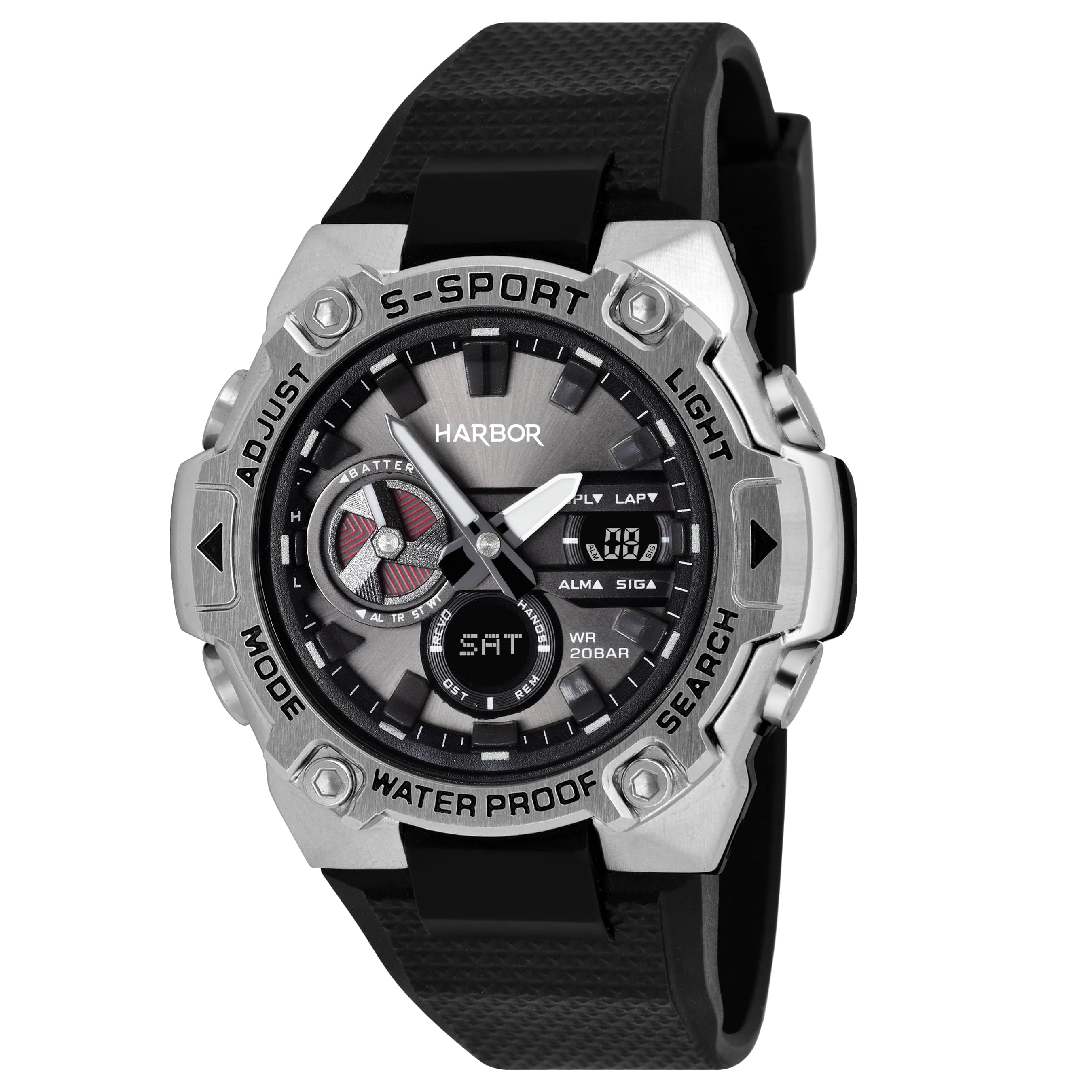 Harbor Black PU Analog-Digital Men's Watch