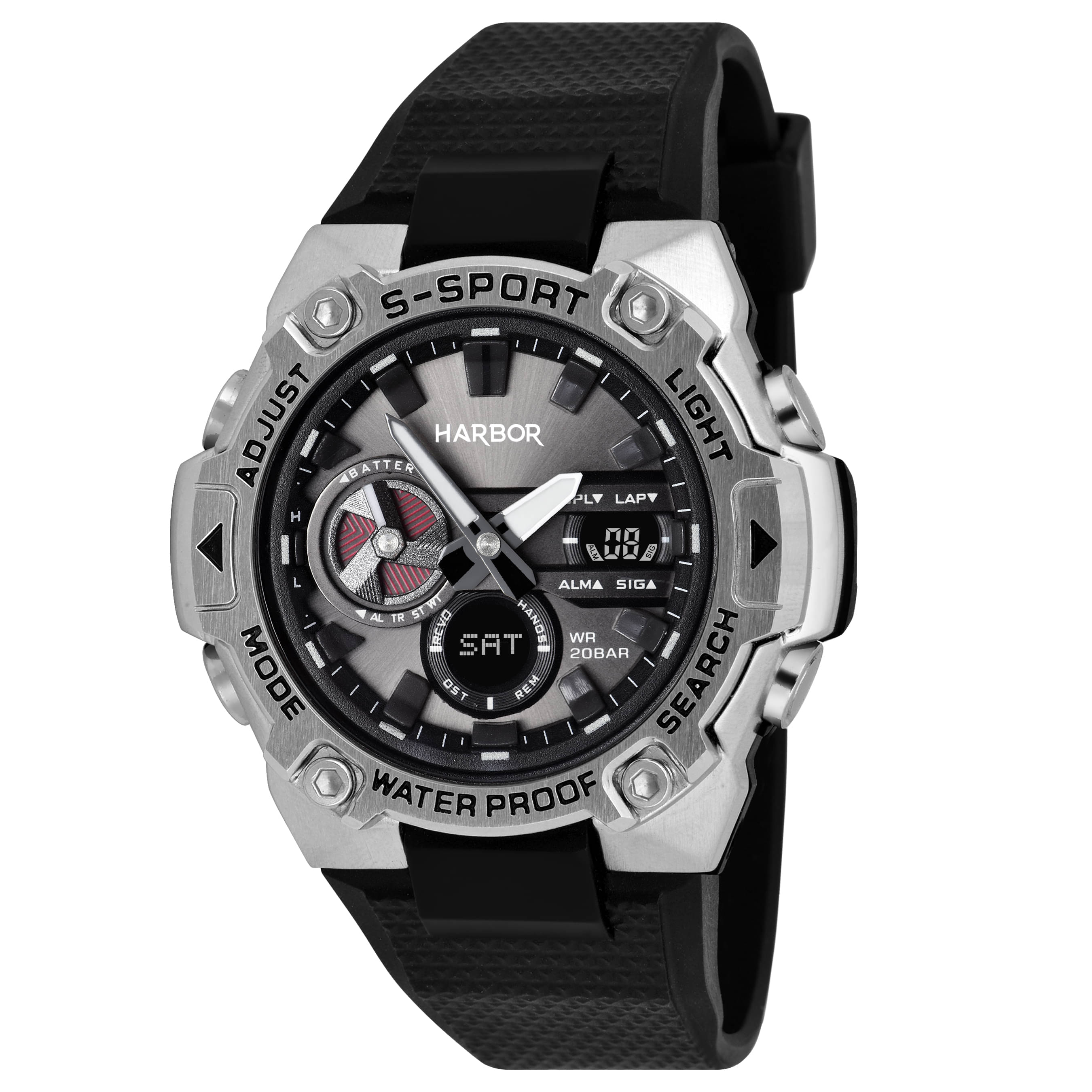     			Harbor Black PU Analog-Digital Men's Watch